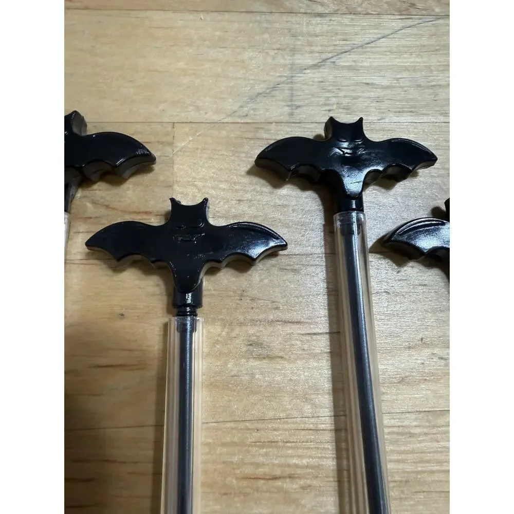 12 Pcs Halloween Sticks Bat Stirrers 8” NEW